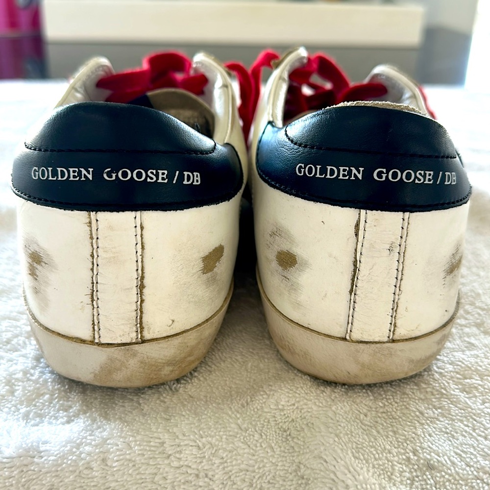 Golden Goose Super-Star Leather with Pony Skin Star, Red Laces Women’s Size 41 - Picture 5 of 8